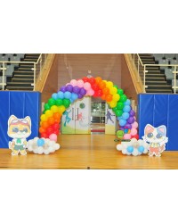 Rainbow Balloon Arch 1
